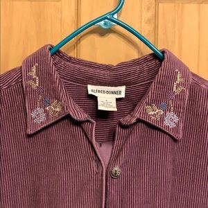 Alfred Dunner Suit, Purple Corduroy Jacket & Pants